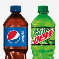 Soda (20 Oz) · Ice cold. Bottled soda with choice of Pepsi, Sunkist Orange, Dr. Pepper, Mountain Dew, A&W C...