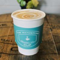 Sunday Brunch · Cinnamon roll latte with oat milk. Served hot or iced.