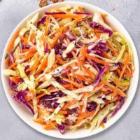 Homemade Coleslaw · (8 oz.) (Gluten-free, Soy-free) Homemade coleslaw with green cabbage, carrots, and creamy dr...