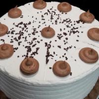 Classic Chocolate Cake · Our signature chocolate cake iced with our house-made vanilla buttercream and topped with ch...