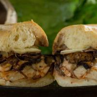 Italian Princess · Italian chicken topped with roasted mushrooms and Swiss, provolone, and mozzarella cheese.