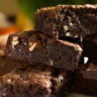 Double Fudge Pecan Brownies · Contains nuts