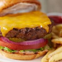 Southern Double Burger · Two patties, lettuce, tomato, mayonnaise, onion, pickle.