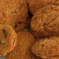 Fried Green Tomatoes · Green tomatoes lightly fried with breading