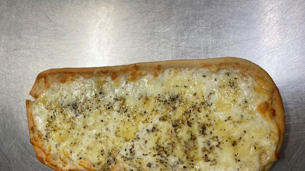 3 Cheese Flatbread Pizza · Fresh mozzarella, Parmesan and provolone
cheese, olive oil and oregano