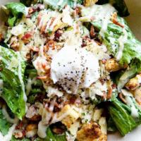 Classic Caesar Side Salad · Romaine lettuce, cherry tomatoes and Grated Parmesan cheese with Caesar dressing.