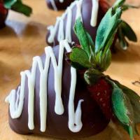 Chocolate Covered Strawberries · Dark chocolate dipped.