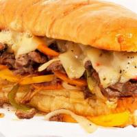 Roasted Pepper Cheese Steak · Steak sandwich with roasted pepper and your choice of cheese.