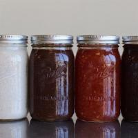 Housemade Sauces · Pints: Horseradish, Steak Sauce, Spicey Honey Mustard, Honey Mustard, Spicy Sour Cream