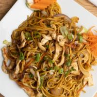 Lo Mein · Stir fry egg noodles mixed with vegetable.