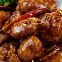 General Tso Chicken · Served with white rice or fried rice.