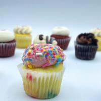 Mixed Dozen Mini Cupcakes · Baby cake samplers feature mini versions of our standard cupcake. They come 12 to a box, wit...