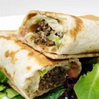 Gyro Wrap · Gyro meat with lettuce, tomatoes, and Taziki sauce.