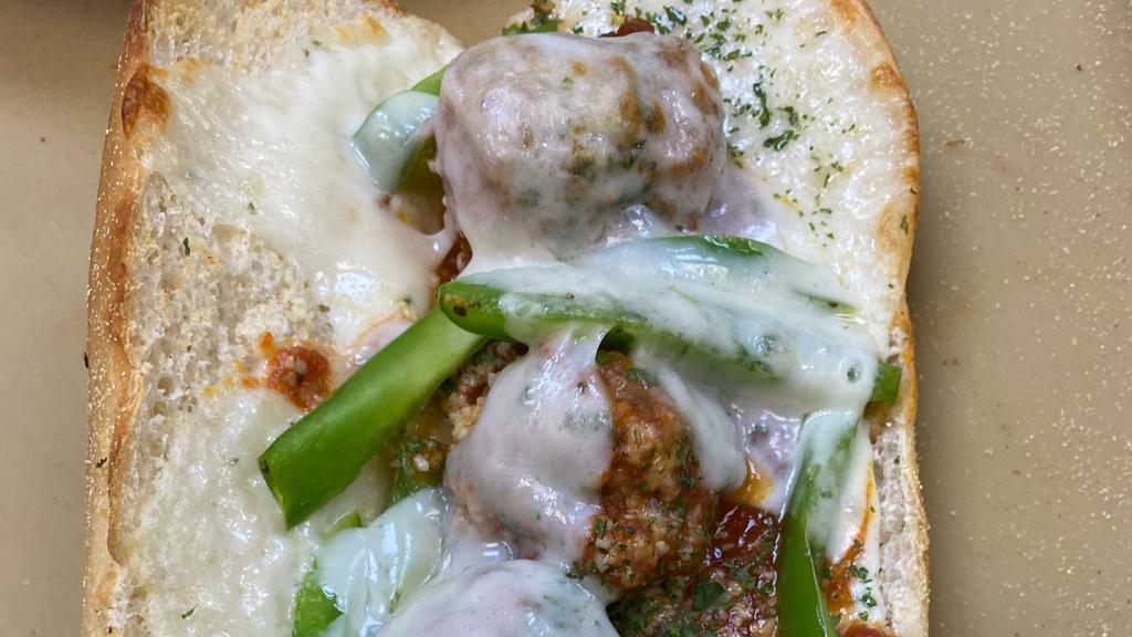 #13 Way Better Than Yours Meatball Sub Hot Sandwich · Provolone & marinara.