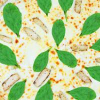 Chicken Alfredo Pizza (Large 14'')Gf · Alfredo sauce with grilled chicken and spinach.
