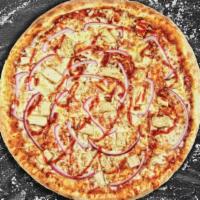 Bbq Chicken Pizza (Large 14'')Gf · Grilled chicken and onion topped over a barbecue sauce.