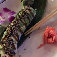 Dragon Roll · Shrimp tempura, avocado, eel, and eel sauce.
