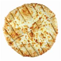 Cheesy Bread · 10'' pie brushed with mix of extra virgin olive oil, oregano and garlic and topped with a ge...