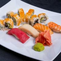 Sushi Appetizers* · California roll and 4pcs Nigiri Sushi, (Salmon*,Tuna*,Shrimp and Yellow Tail*).