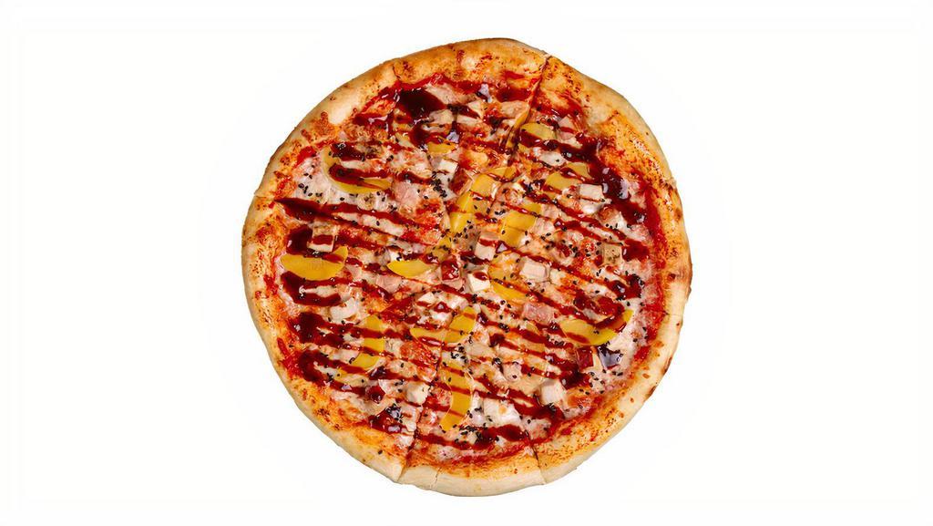 Teriyaki Chicken · A Refreshing Take on a Pacific favorite, with Our Homemade Teriyaki Sauce. Tossed with Fresh Roasted Chicken Breast, Premium Mozzarella and Topped with Plentiful Pineapple.