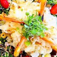 Tremella Mushroom & Shrimp Salad · Thai spicy salad with Louisiana shrimp, Tremella mushroom & Thai herbs