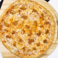 The Roost Classic Pizza · Whole milk mozzarella & Roost chicken tenders