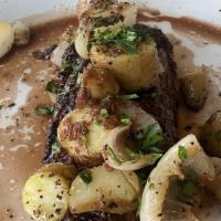 Allen Brothers Prime Ny Strip* · Duck fat potatoes, cippolini onions, sauce bordelaise. * Consuming raw or undercooked meats,...