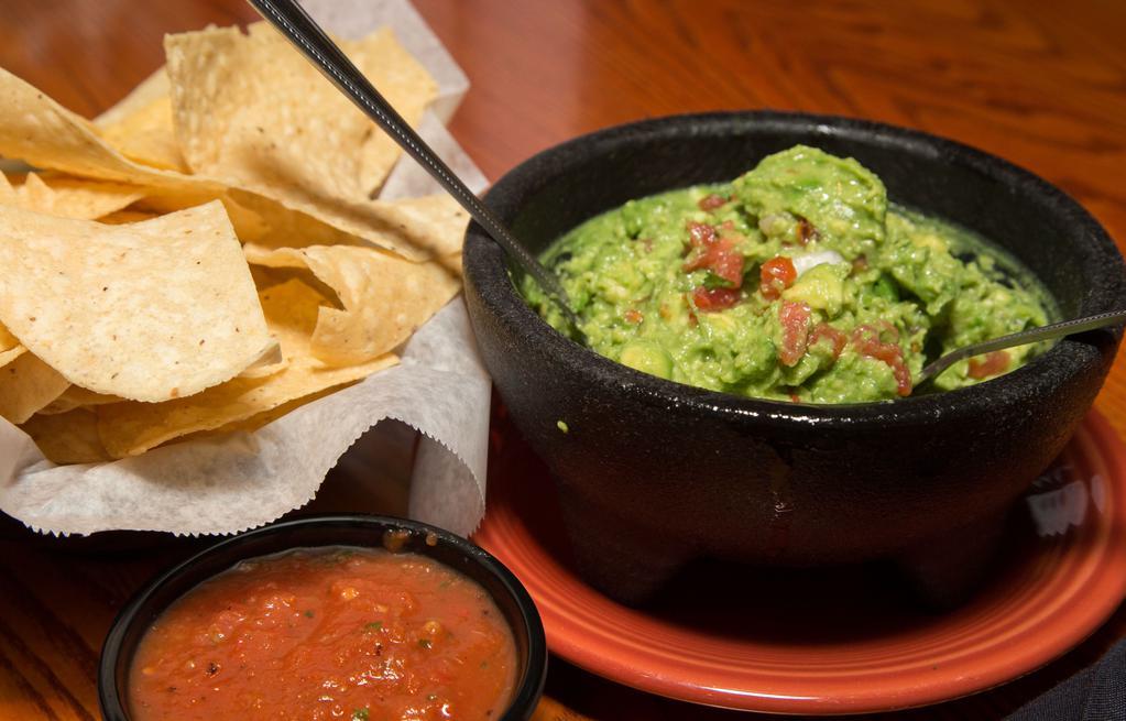 Prima Guacamole · Made tableside to your specification.