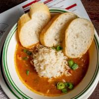 Crawfish Étouffée · Crawfish sautéed in a traditional Creole stew, steamed white rice.