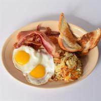 2 Egg Breakfast · 2 eggs cooked your way with a choice of bacon, ham, or sausage. Served with toast. Choice of...