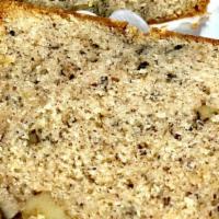 Nutty Banana Bread - Slice · Packaged and sealed delicious quick bread that’s buttery, loaded with bananas and walnuts, a...