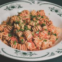 Fresh Radiatore Individual  · A round ridged pasta with a family
meat sauce recipe made with ground
beef, pork, veal and I...