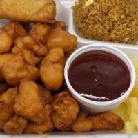Cbo Sweet & Sour Chicken · Chunks of breaded boneless chicken breast fried until golden brown served with pineapple chu...