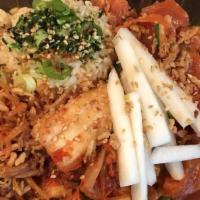 Gochu · White rice, tuna, sweet onions, cucumbers, tangy gochu marinade, kimchi, edamame, fried onio...