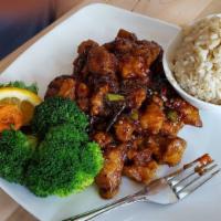 General Tso'S Chicken · Crispy chicken breast pieces, pineapple, and bell peppers in our classic General Tso’s sauce...