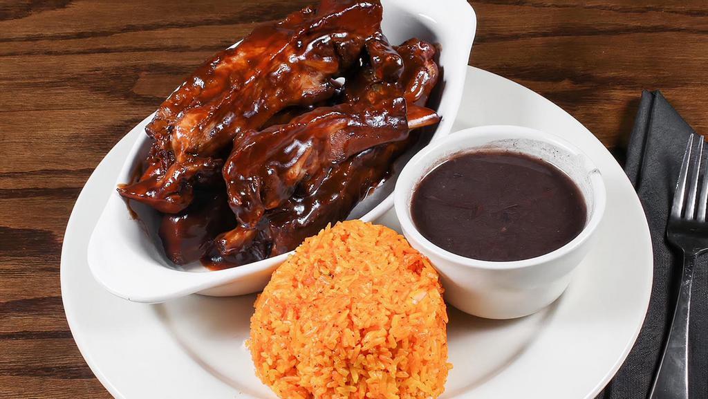 Piece Of Havana 5 Star Ribs / Costillas De Puerco A La Habanera · Specially marinated, boiled for tenderness, and then grilled for crispiness topped with Cuban style BBQ-vinaigrette sauce.