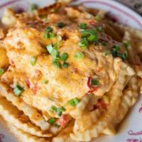 Pimento Cheese Fries · Crinkle-cut fries topped w/ homemade pimento cheese