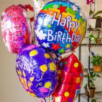 Birthday Balloon Bunch · 5 mylar birthday balloons (various styles)