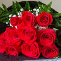 Classic Wrap 1 Dozen Red Roses · 1 Dozen Red Roses wrapped in your choice of color paper