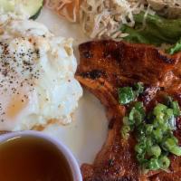 Rice Plate With Pork Chops & Fried Egg · Served with house-made fish sauce.