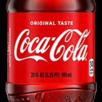 Bottled Beverage 20 Oz · Enjoy a cold refreshing 20 ounce bottled beverage of your choice from Coke or Pepsi.