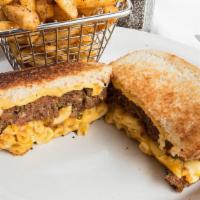 Meatloaf Mac N Cheese Melt · Grilled Cheese Sandwich with Meatloaf & Mac and Cheese In The Middle