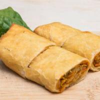 Vegetable Khati Roll · Shredded vegetable and Cottage Cheese stuffed roll.