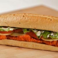 Chicken Finger · Chicken Finger sub with lettuce, onion and mayo.