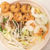 Vermicelli Noodle · Round and thin rice noodles. Goes well with our house sauce. Gluten free.