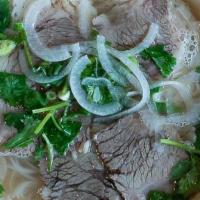 Pho Brisket · Thin pho (rice) noodle with beef broth. Serve with sliced braised beef brisket