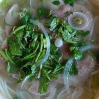 Pho Eye Round · Thin pho (rice) noodle with beef broth. Serve with sliced eye round steak