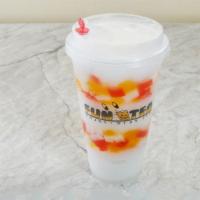 Litchi Fruit Tea · Come with one free topping