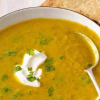 Dal Shorba (Organic) (Gf/V) · Vegan, organic. Pureed organic lentil soup and organic croutons.