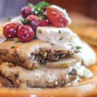 Moussaka · Traditional Greek Dish with Layers of Ground Lamb, Sliced Potatoes, Cheese,and Eggplant & Ho...